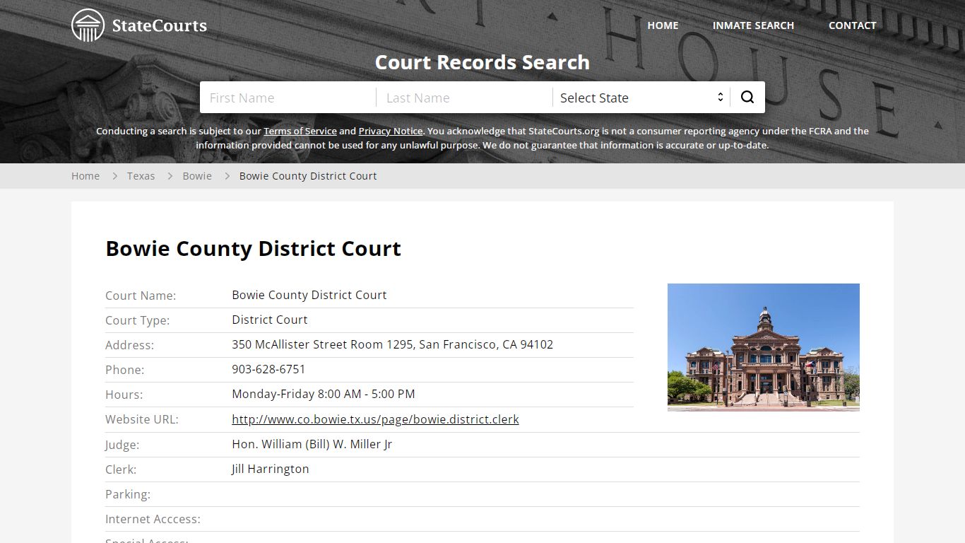 Bowie County District Court, Bowie County, TX - StateCourts